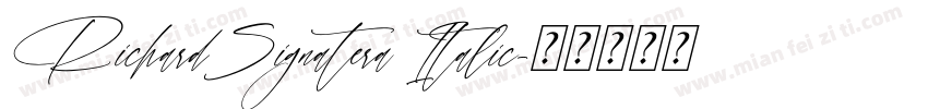 RichardSignatera Italic字体转换